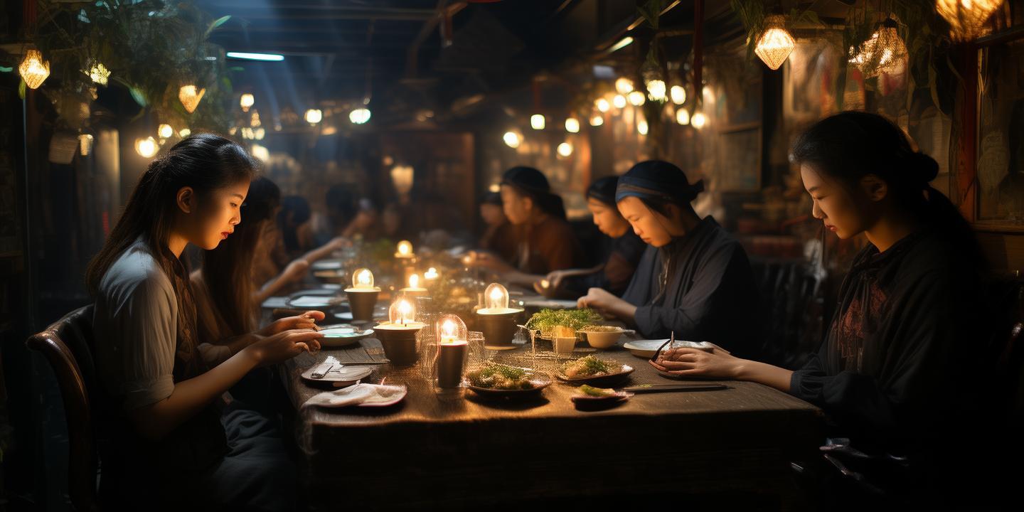 盲人按摩师开“黑暗餐厅”,食客蒙眼体验银川味道